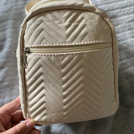 Quilted Mini Backpack Off-White