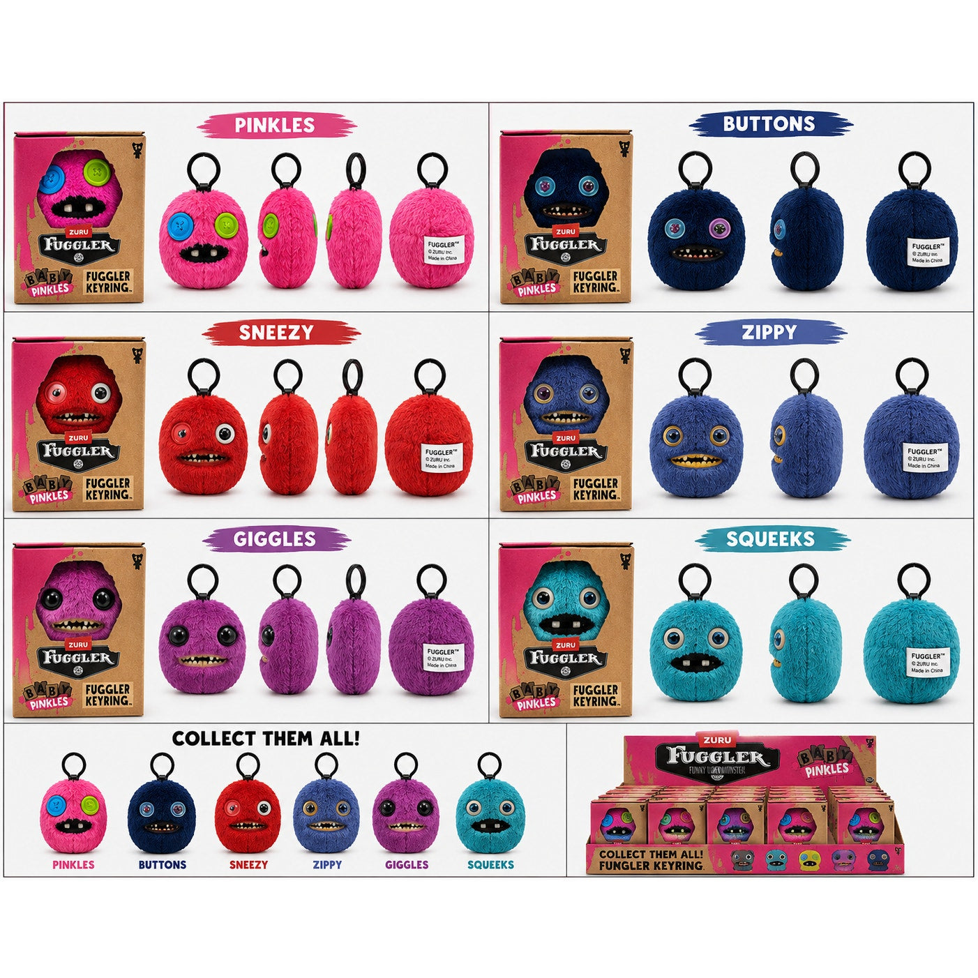 Fuggler Baby Pinkles Keyring