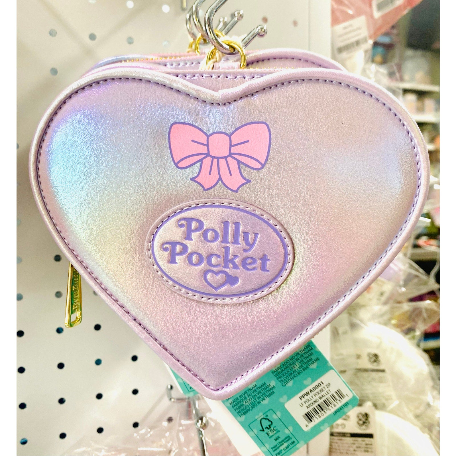Loungefly Polly Pocket Heart Compact Zip-Around Wallet