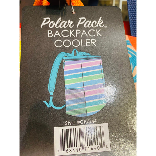 Polar Pack Backpack Cooler Pastel Stripe Design