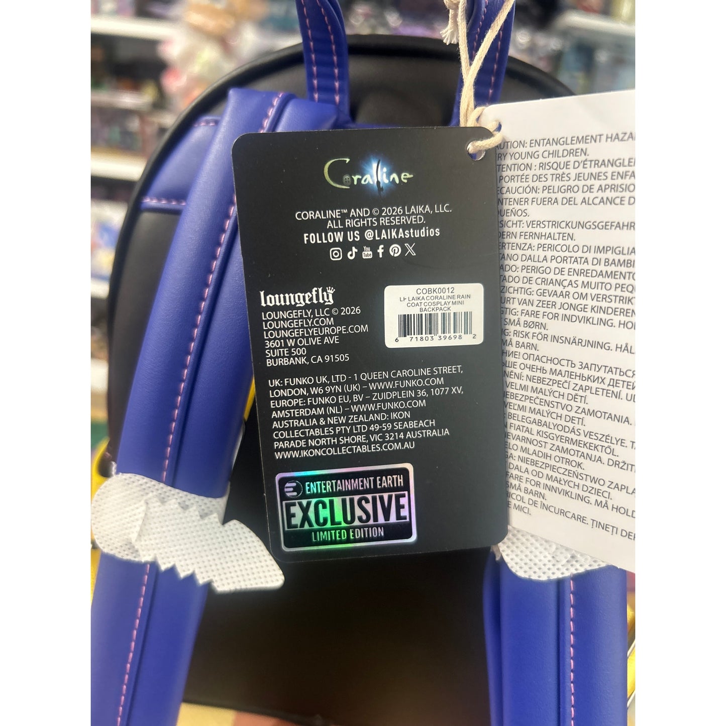 Coraline Raincoat Cosplay Loungefly Mini-Backpack