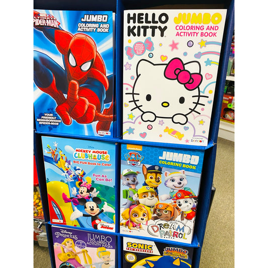 Licensed Coloring Books On Floor Display