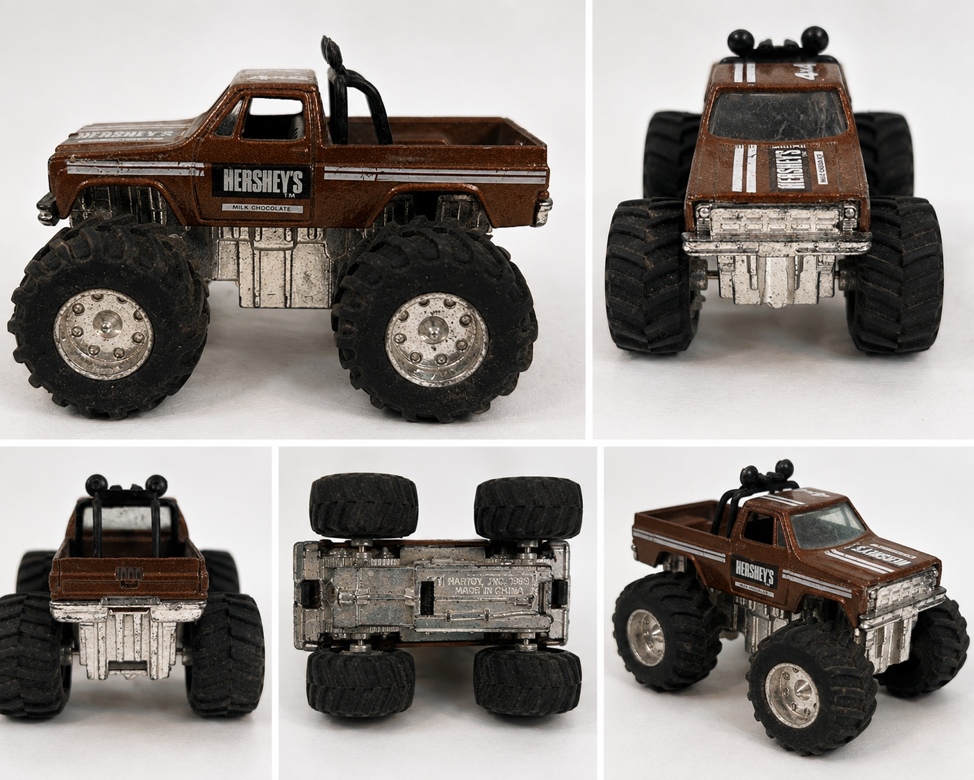 Vintage 1989 Hartoy Hershey’s Milk Chocolate Monster Truck Toy Brown Pickup Collectible