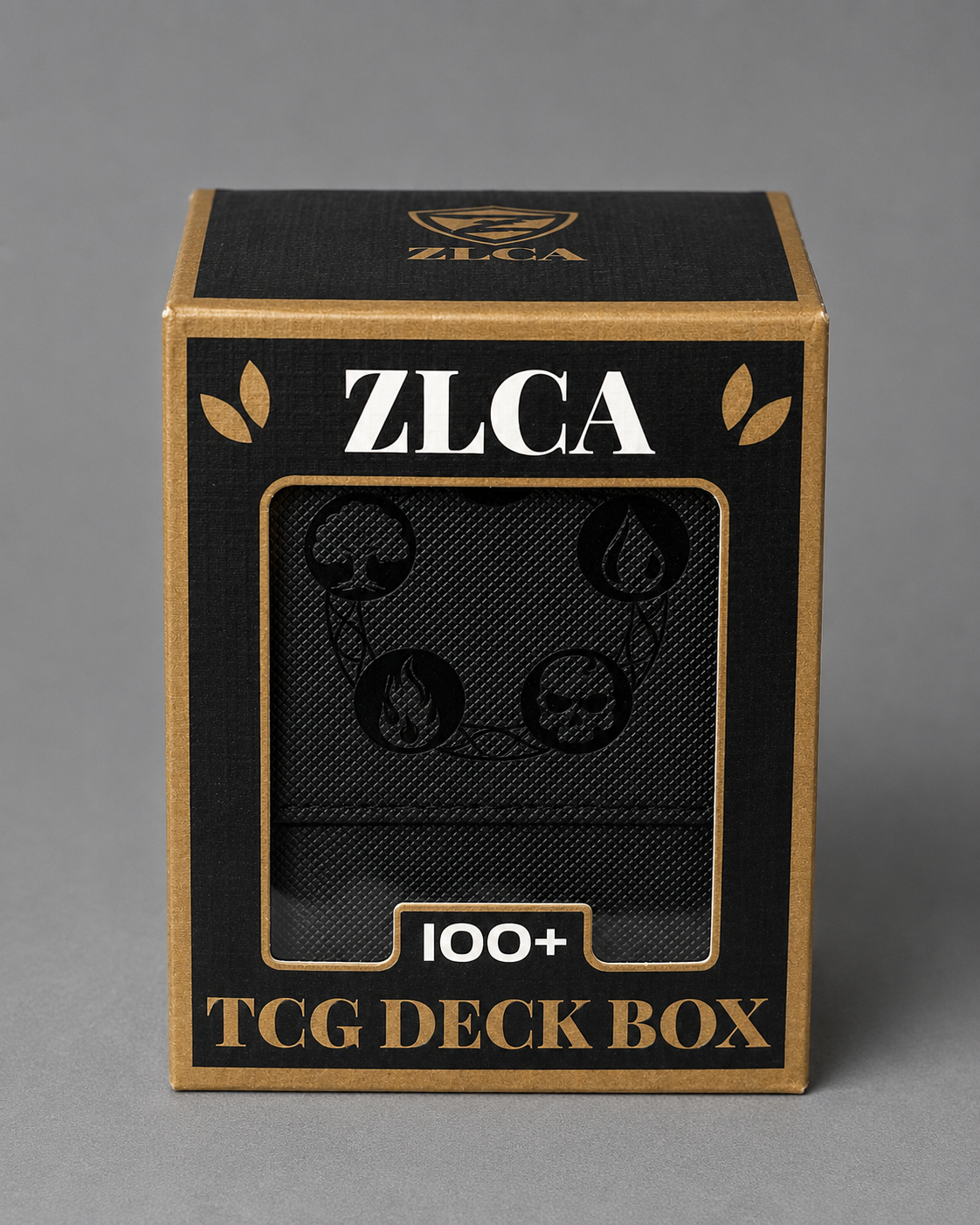 Black ZLCA 100+ TCG Deck Box – Trading Card Storage Case