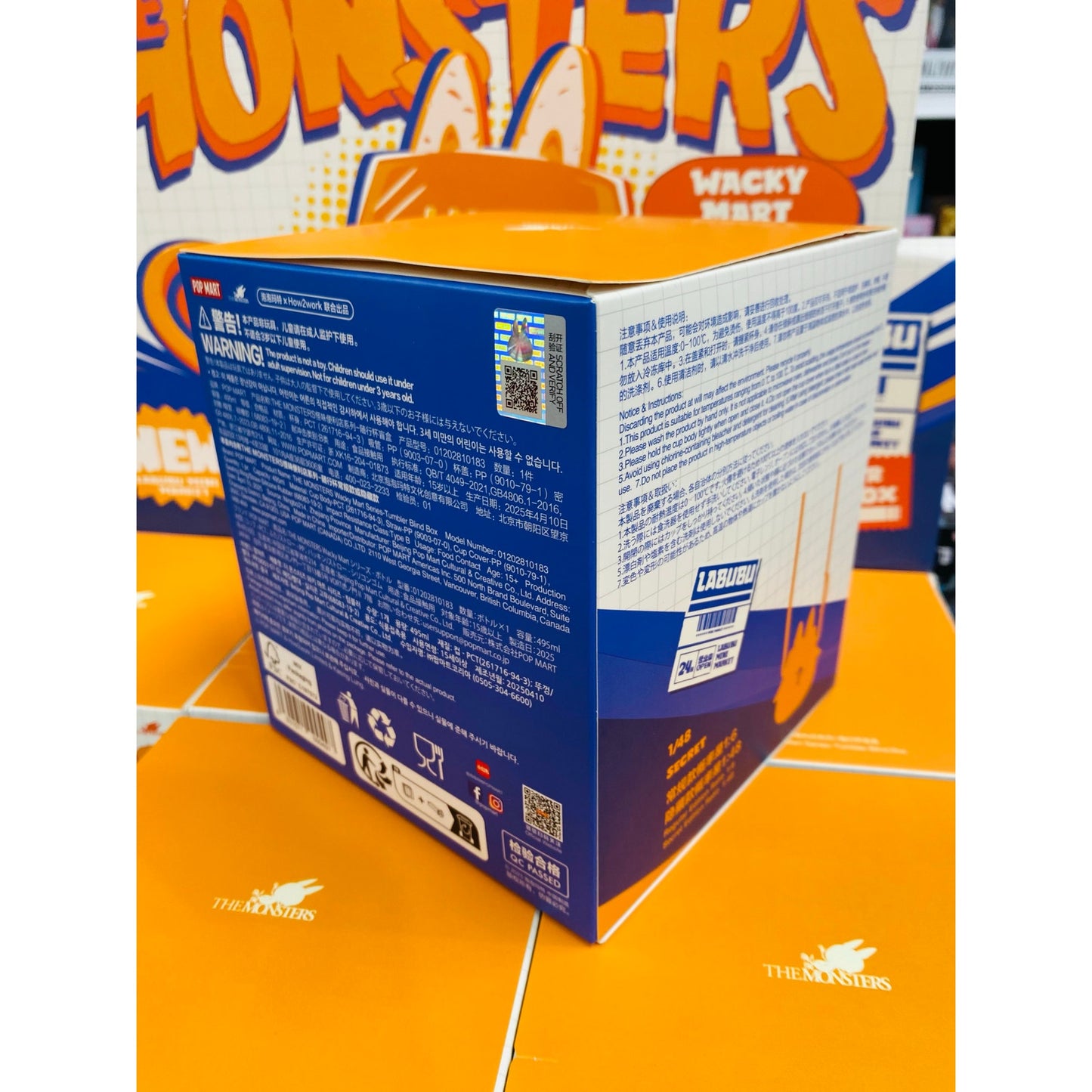 POP MART The Monsters Labubu Wacky Mart Series Blind Box Tumbler Cups