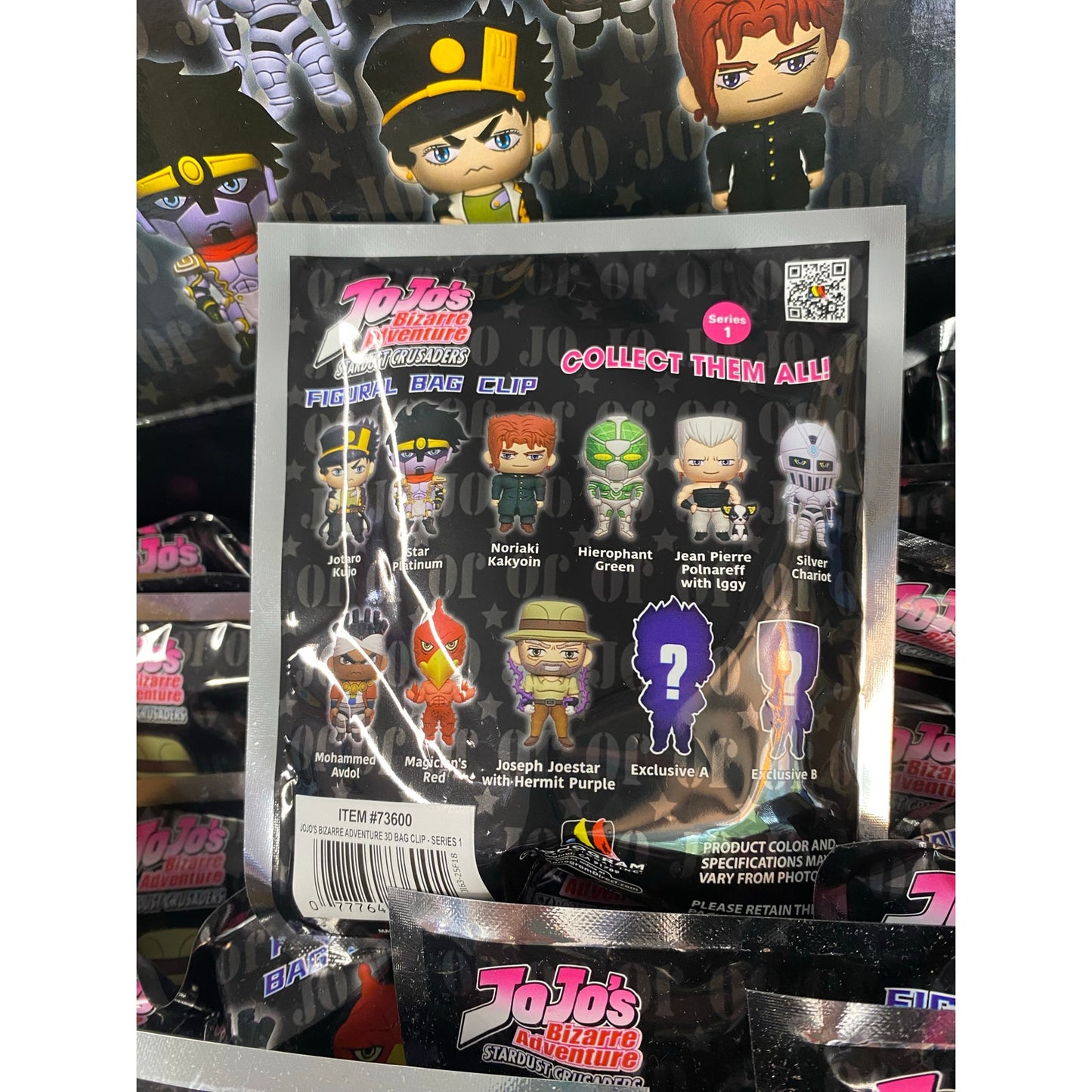 Jojo's Bizarre Adventure Stardust Crusaders Figural Bag Clip Blind Bag