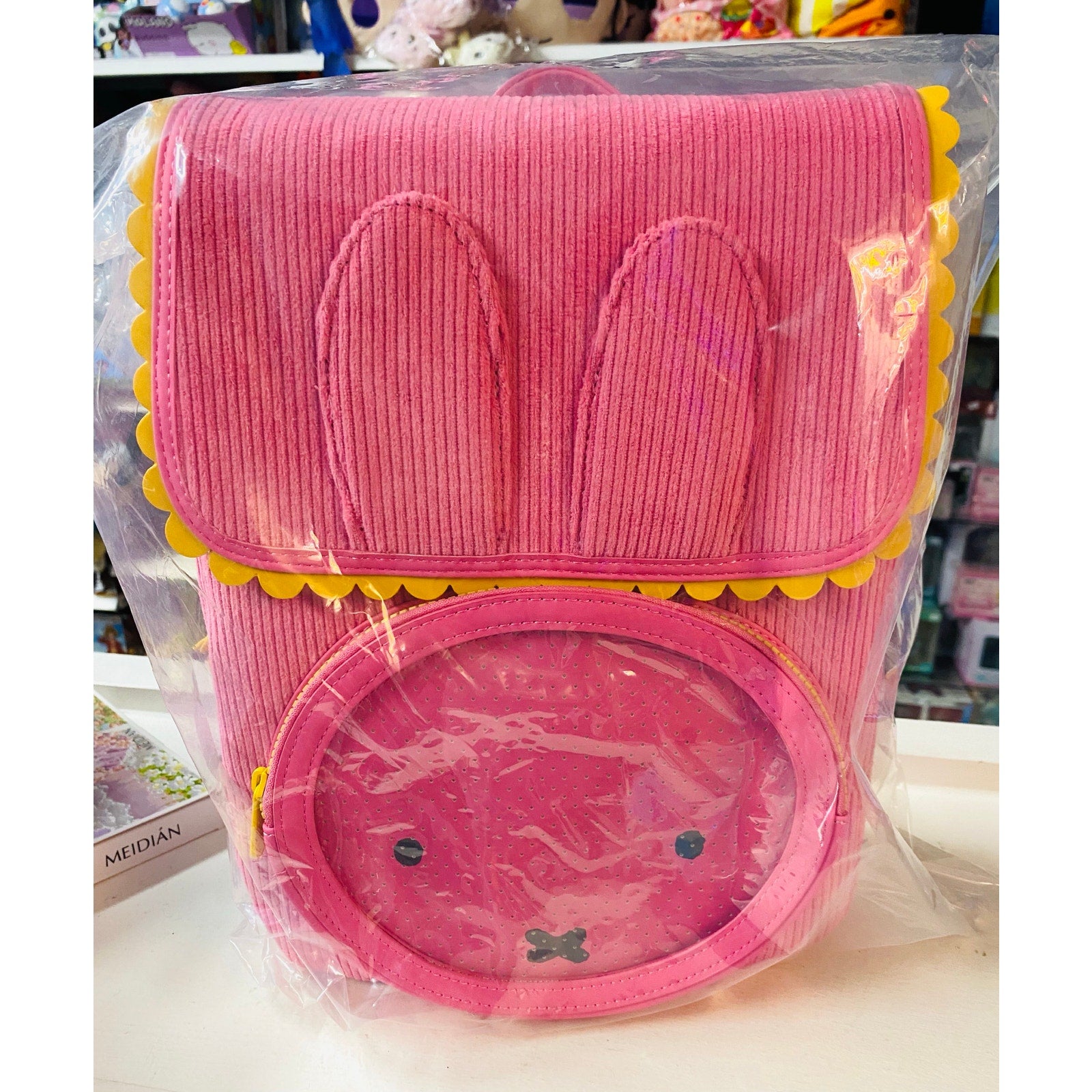 Miffy Corduroy and Faux Leather Pin Trading Backpack