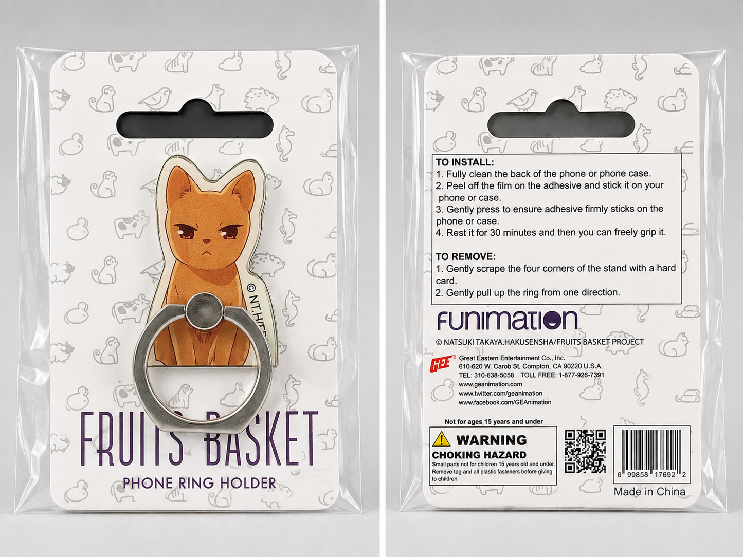 Fruits Basket Cat Phone Ring Holder