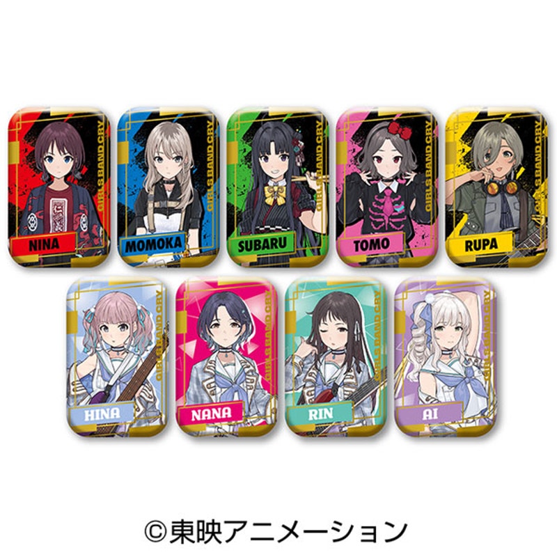 Girls Band Cry Foil Marukaku Tin Badge Blind Bag