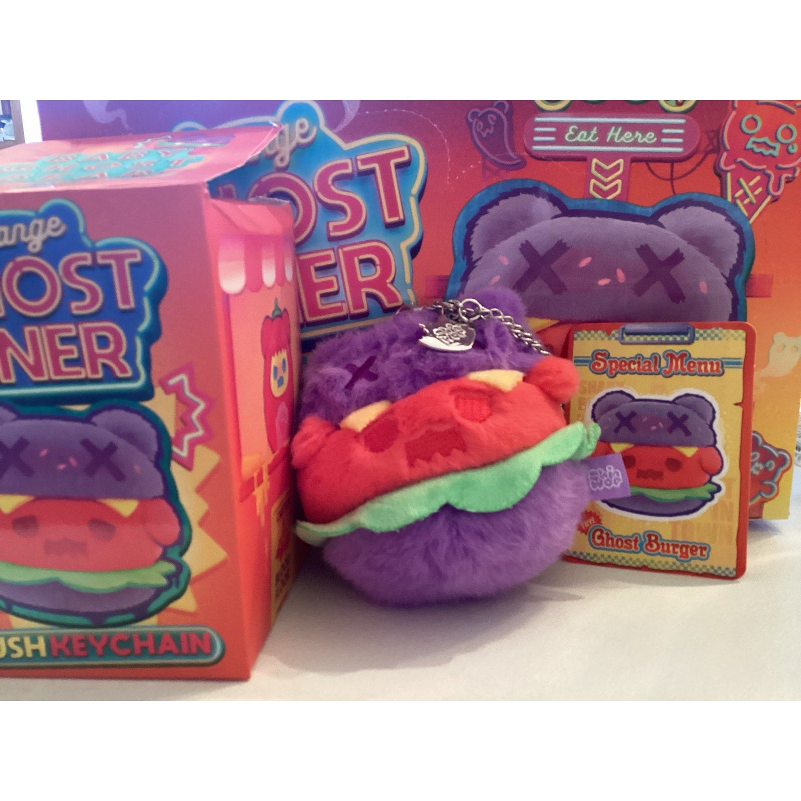 F.Un x Shinwoo Strange Ghost Diner Plush Keychain Blind Box “Ghost Burger”