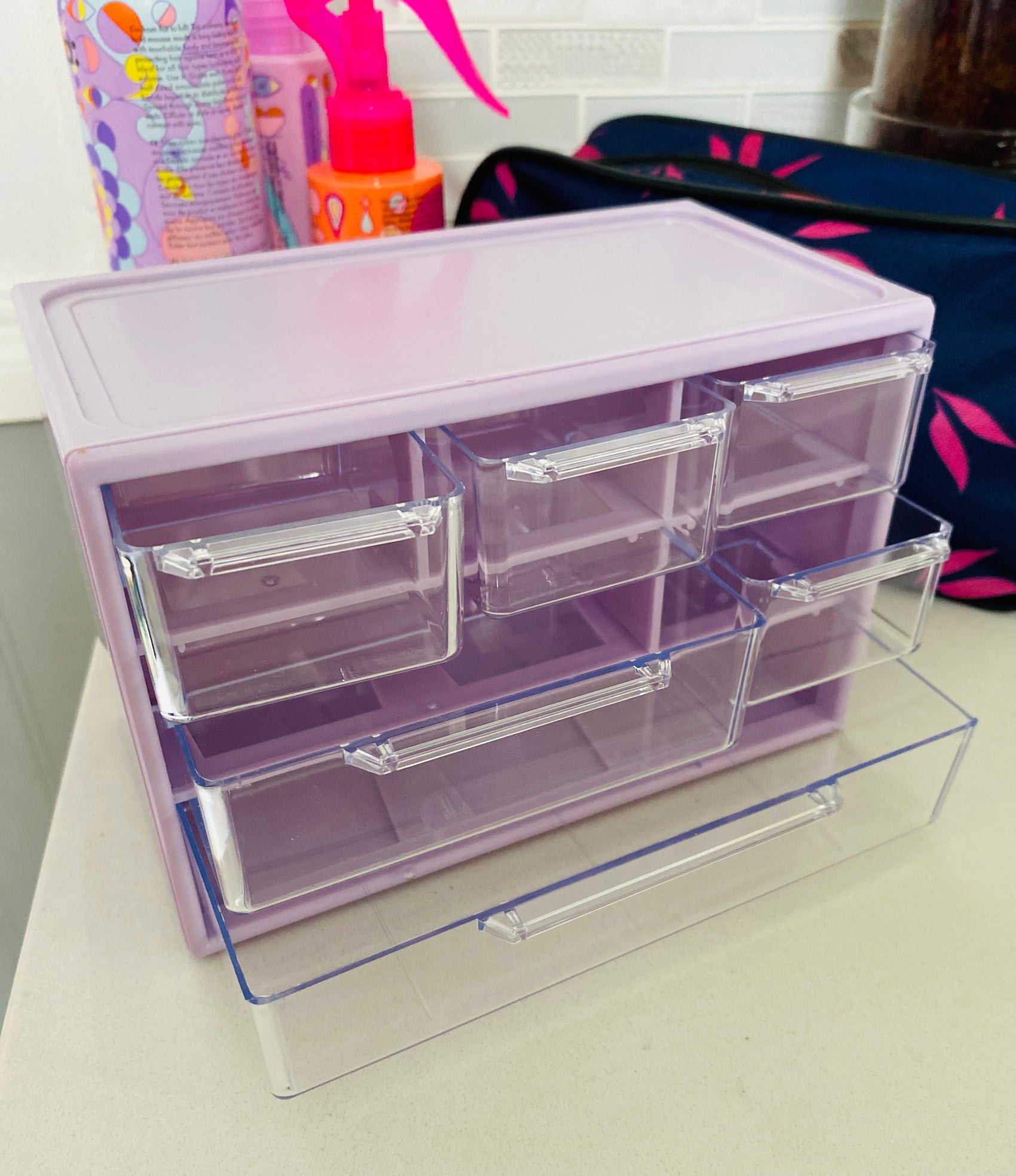 Mini Purple Drawer Organizer