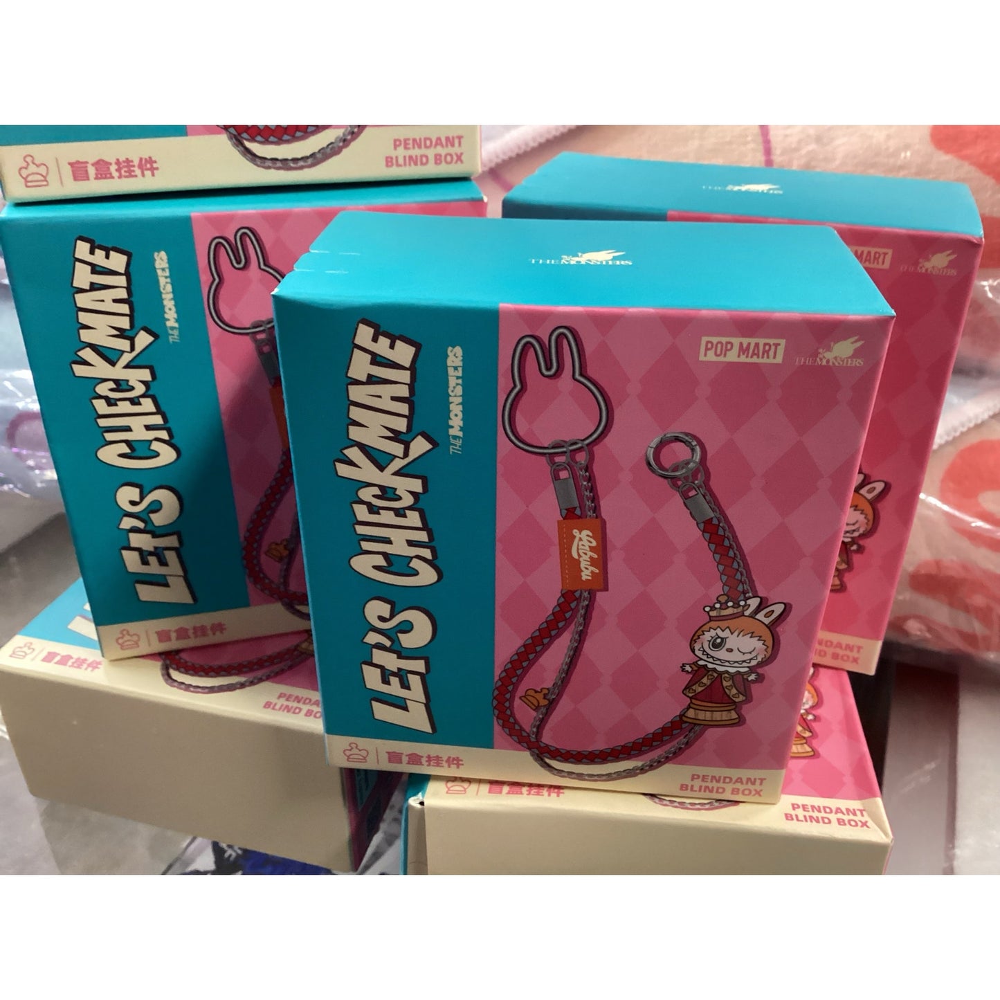 POP MART LABUBU The Monsters Let's Checkmate Pendant Keychain Blind Box