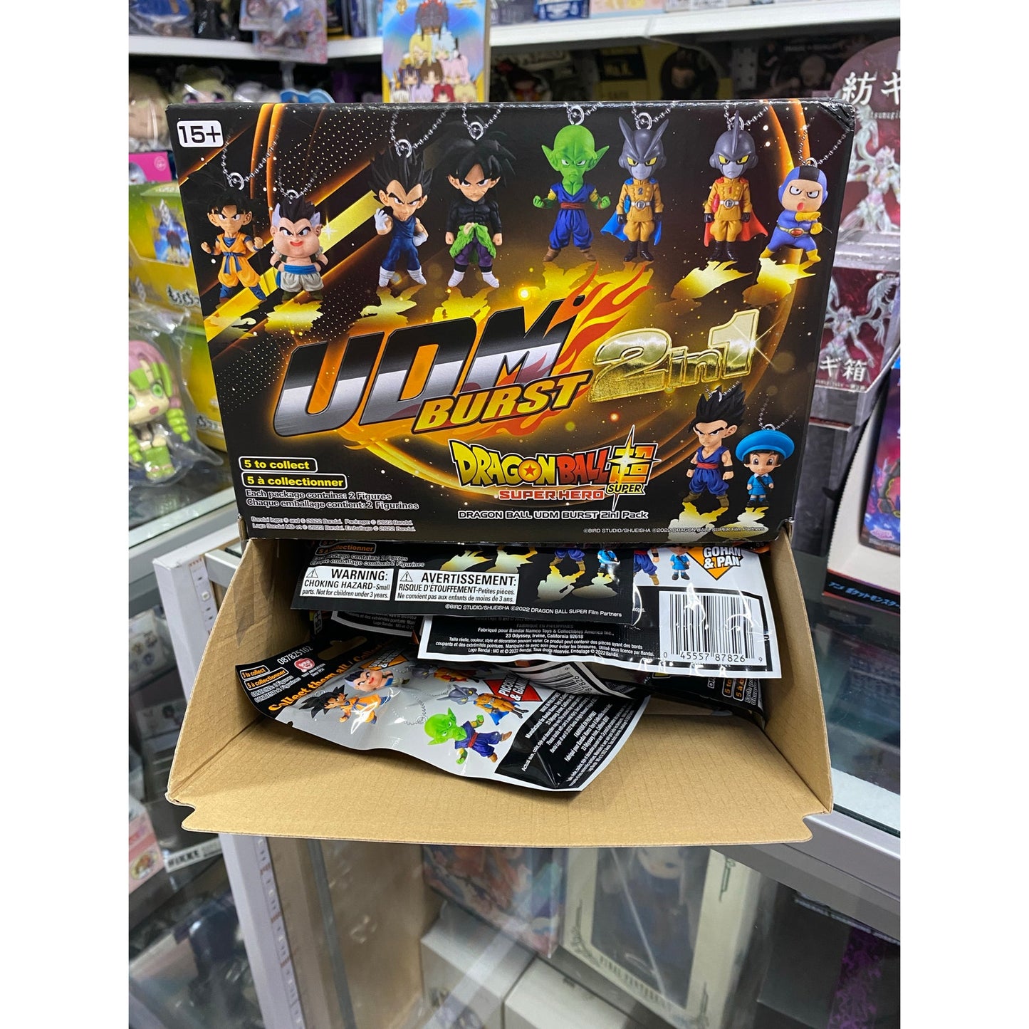 Dragon Ball Z Super Hero Key Chain UDM Burst Mini Figure 2-Pack