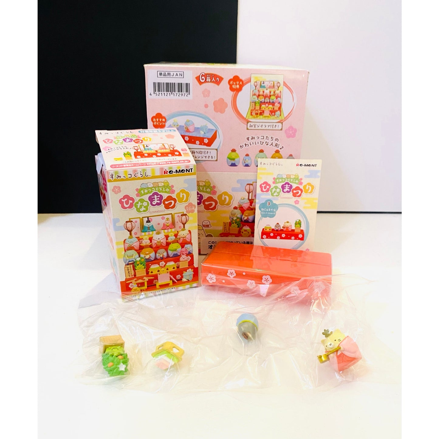 Re-ment Sumikko Gurashi's Doll Festival Blind Box Neko &amp; Mogura Mini Figurer