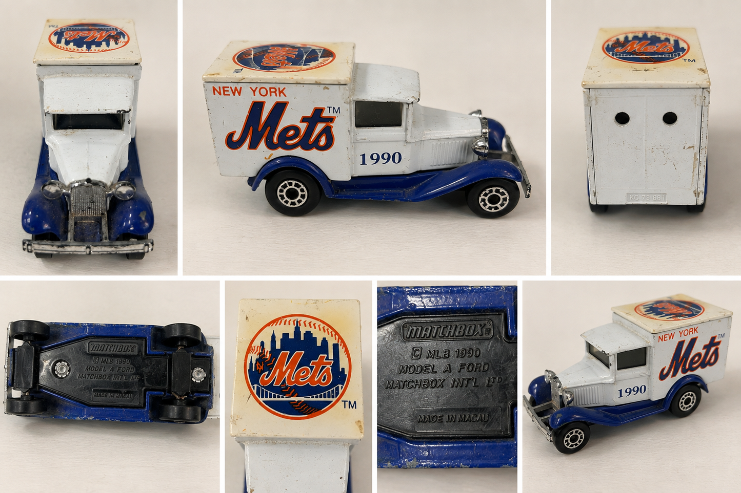 Vintage Matchbox 1990 New York Mets MLB Model A Ford Delivery Truck Diecast Car