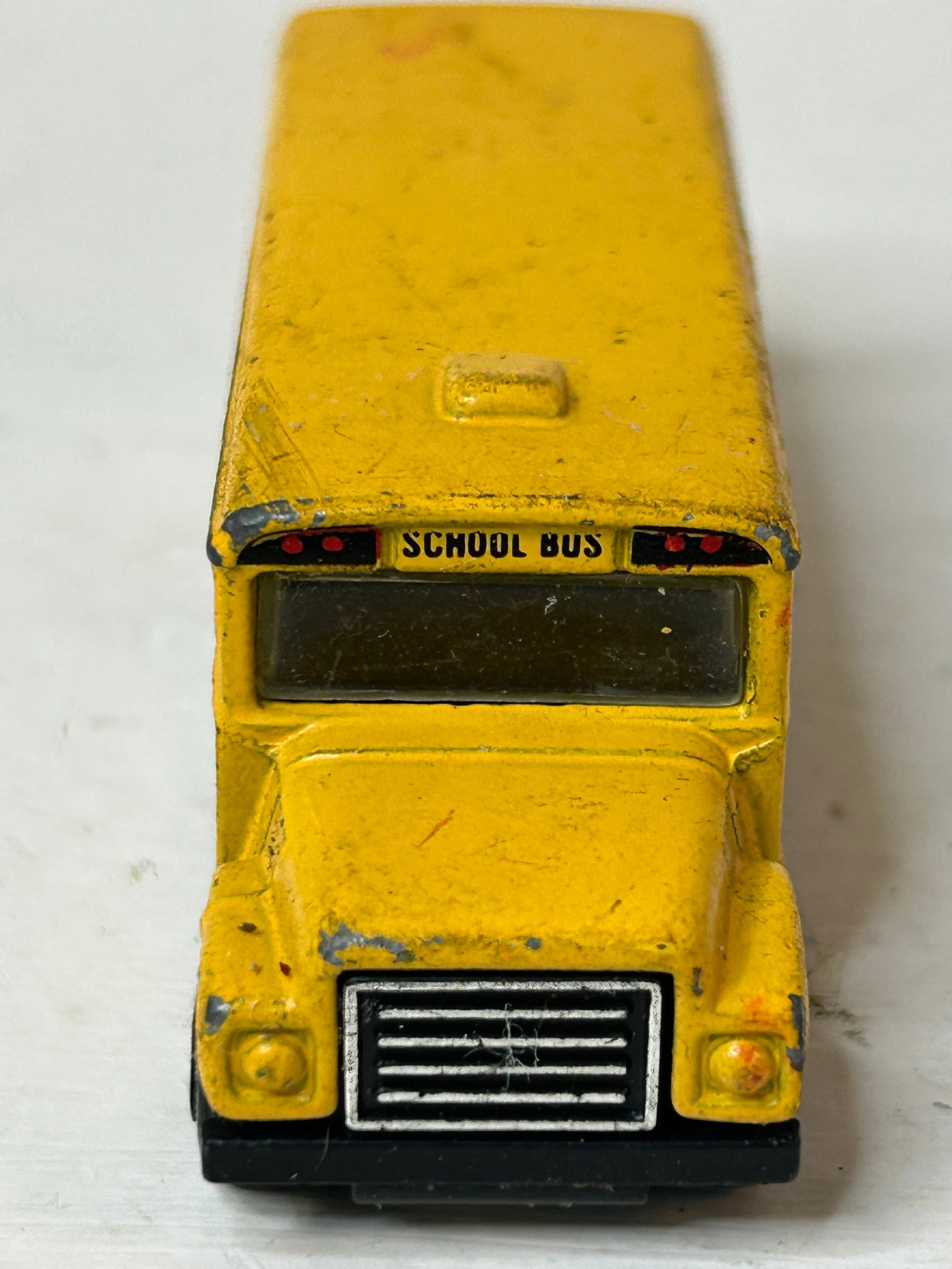 Vintage Die-Cast Yellow School Bus Toy Vehicle
