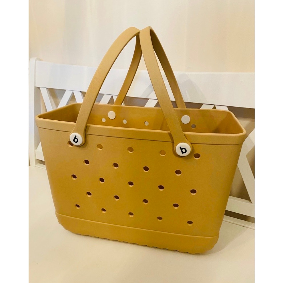 Extra Large Camel Beach Bag Jibbitz Charm Tote