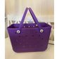 Extra Large Purple Beach Bag Jibbitz Charm Tote