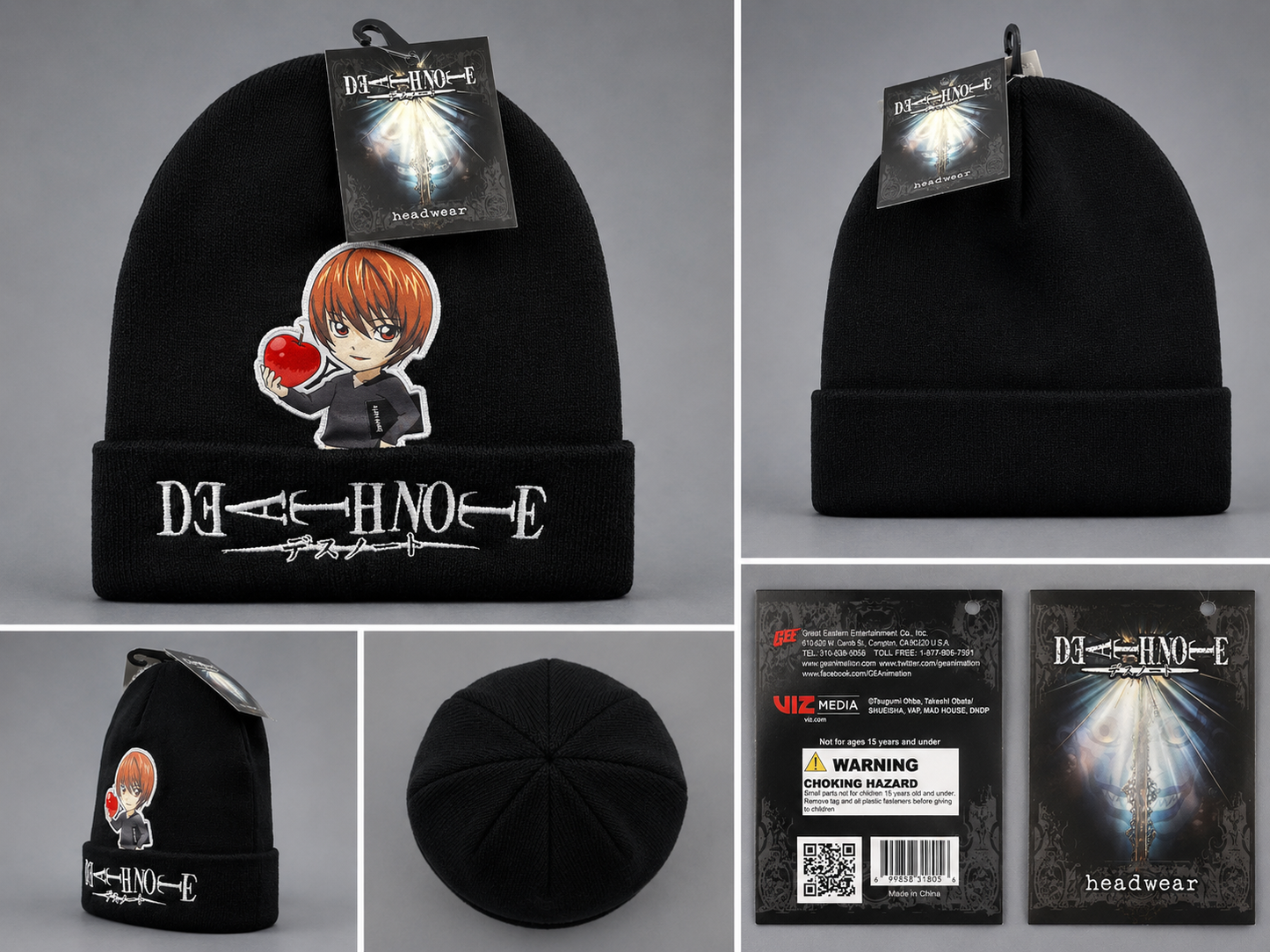 Death Note Light Yagami Black Knit Beanie
