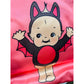 GIANT Silky Kewpie Black Bat Puffy Shoulder Bag w/ Charm