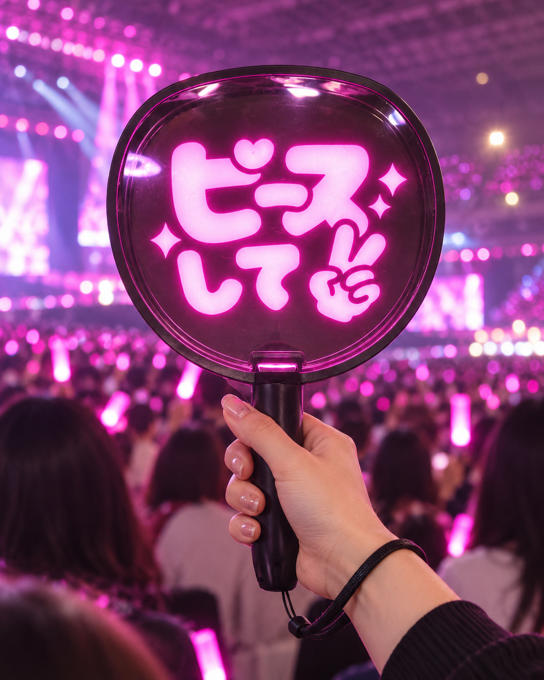 Peanuts Club Japanese LED Oshi Fan Light 10 Color DIY Uchiwa