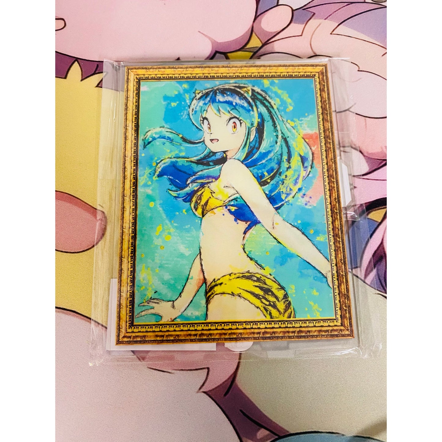 Anime Urusei Yatsura Lum Grunge Canvas Acrylic Stand Large Size