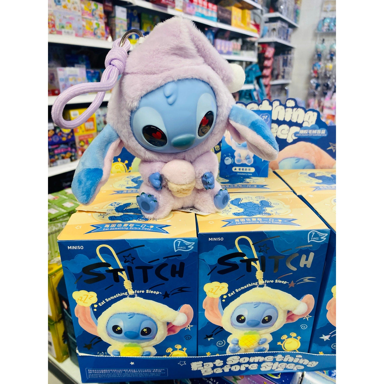 Miniso Stitch Blind Box Eat Something Before Sleep
