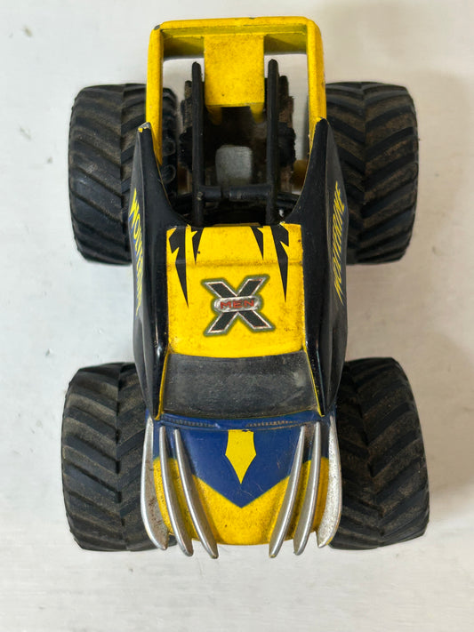 Yellow & Blue Monster Truck Toy Vehicle – X Graphic Off-Road Truck