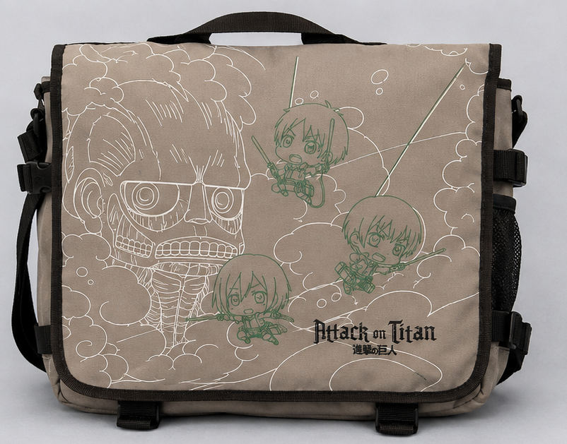 Attack on Titan Anime Messenger Bag NOS Great Eastern Entertainment FUNimation Kodansha Licensed