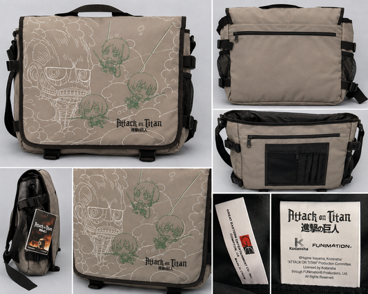Attack on Titan Anime Messenger Bag NOS Great Eastern Entertainment FUNimation Kodansha Licensed