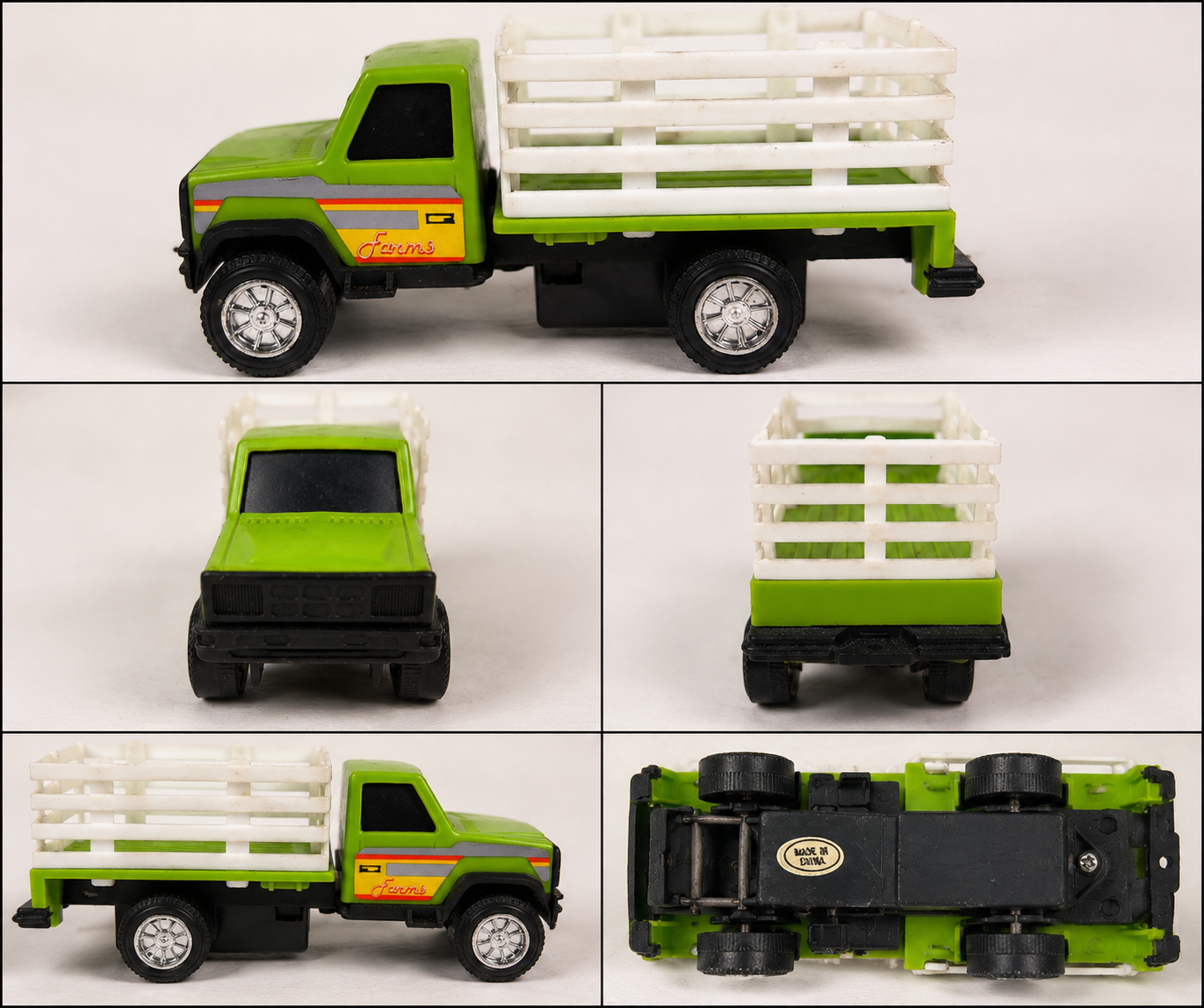 Replica 1970s Style Chevy Nylint Green Farm Stake Bed Toy Truck Vintage Style