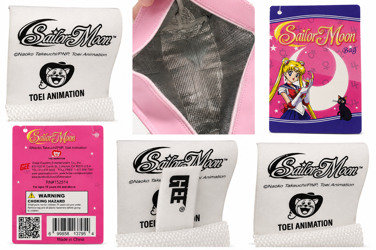 Sailor Moon Pink Insulated Lunch Tote Bag Sailor Guardians Great Eastern Entertainment
