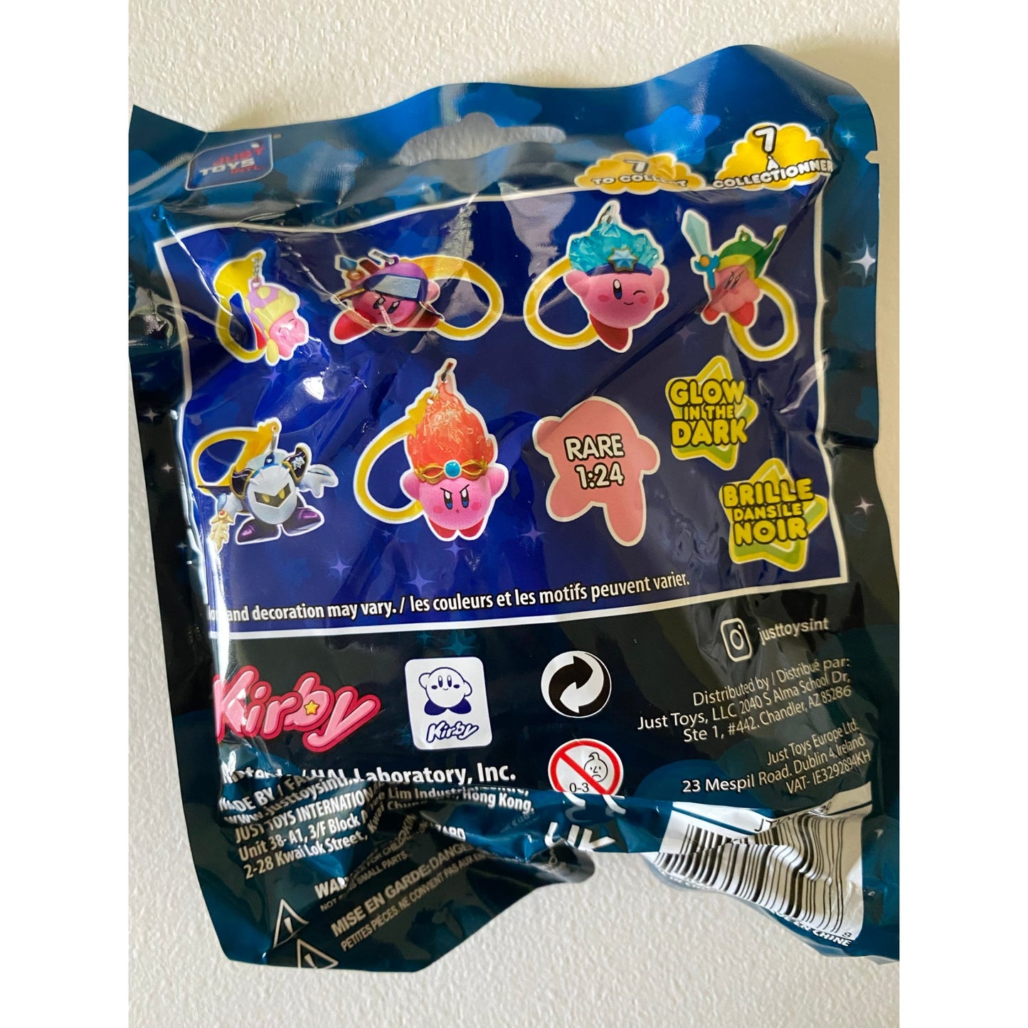 Kirby Glow In The Dark Blind Bag Clip Keychain