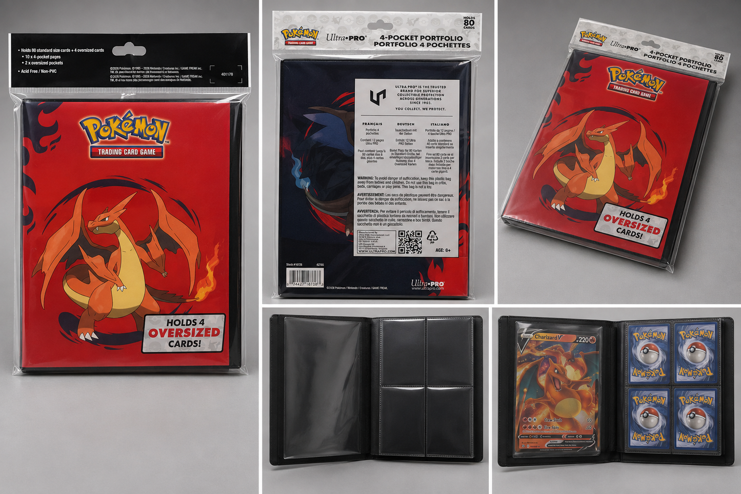 Pokémon Charizard 4-Pocket Portfolio – Ultra PRO