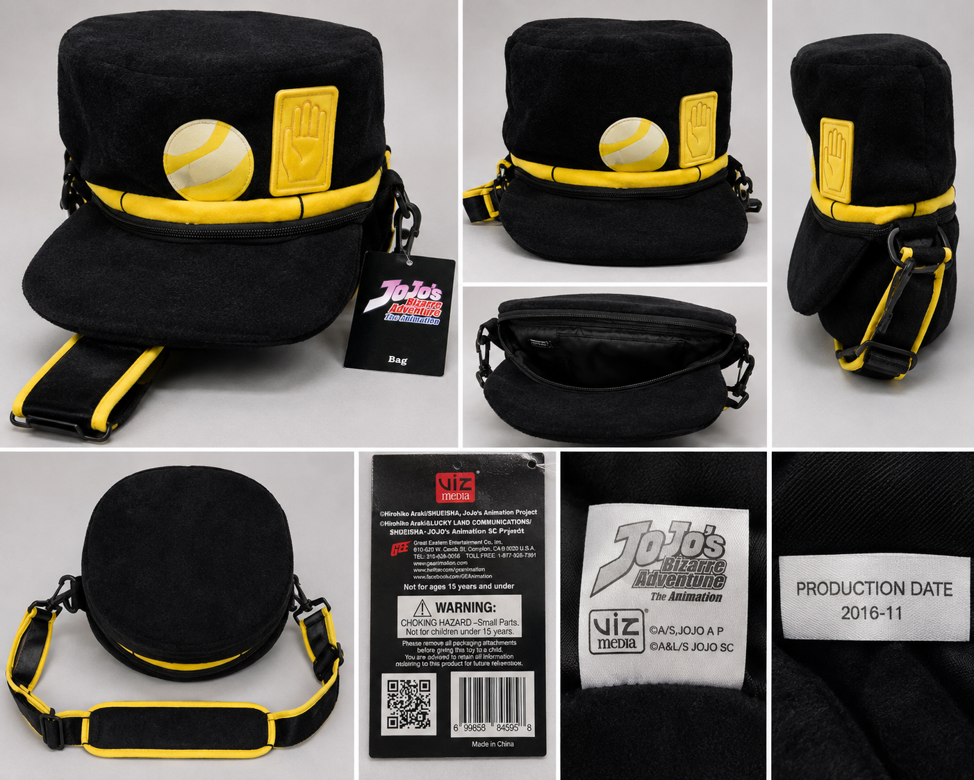 JoJo’s Bizarre Adventure The Animation Black & Yellow Hat Crossbody Bag GEE 2016
