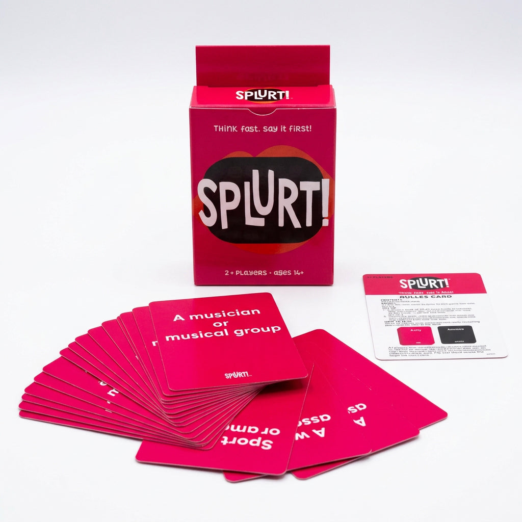 Gamewright Splurt! Fast-Reaction Word Card Game – 2+ Players