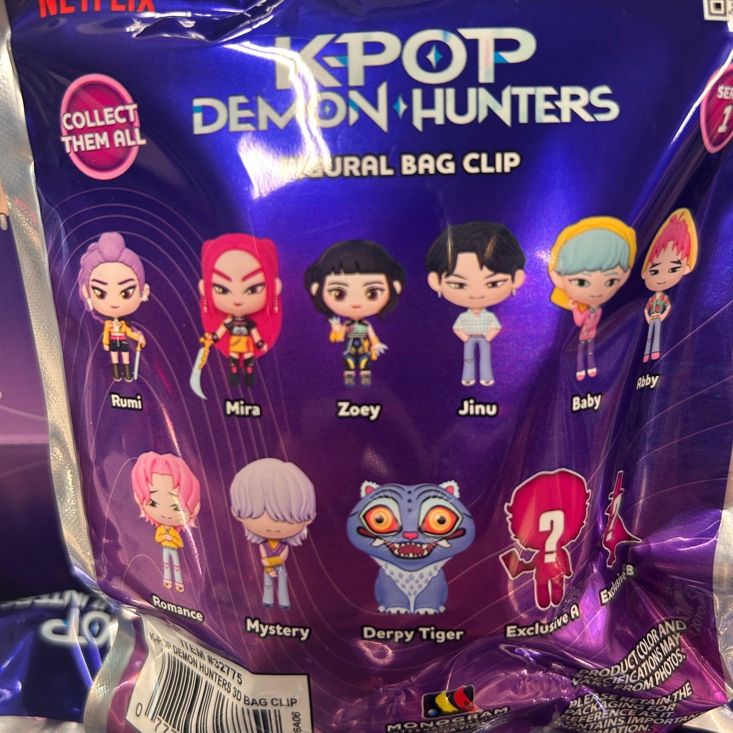 KPop Demon Hunters 3D Foam Bag Clip