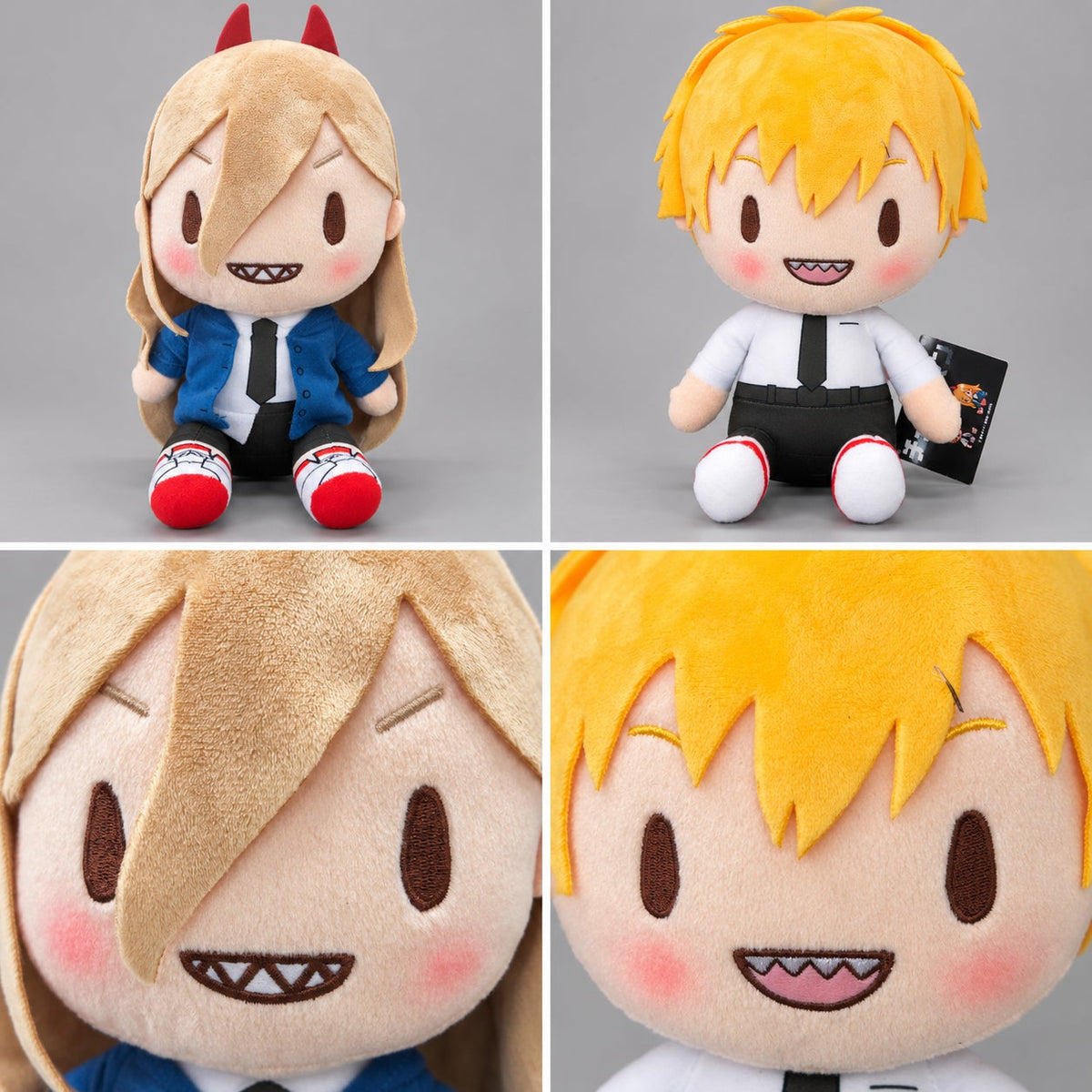Chainsaw Man Denji & Power Plush Dolls – Seated Anime Collectibles