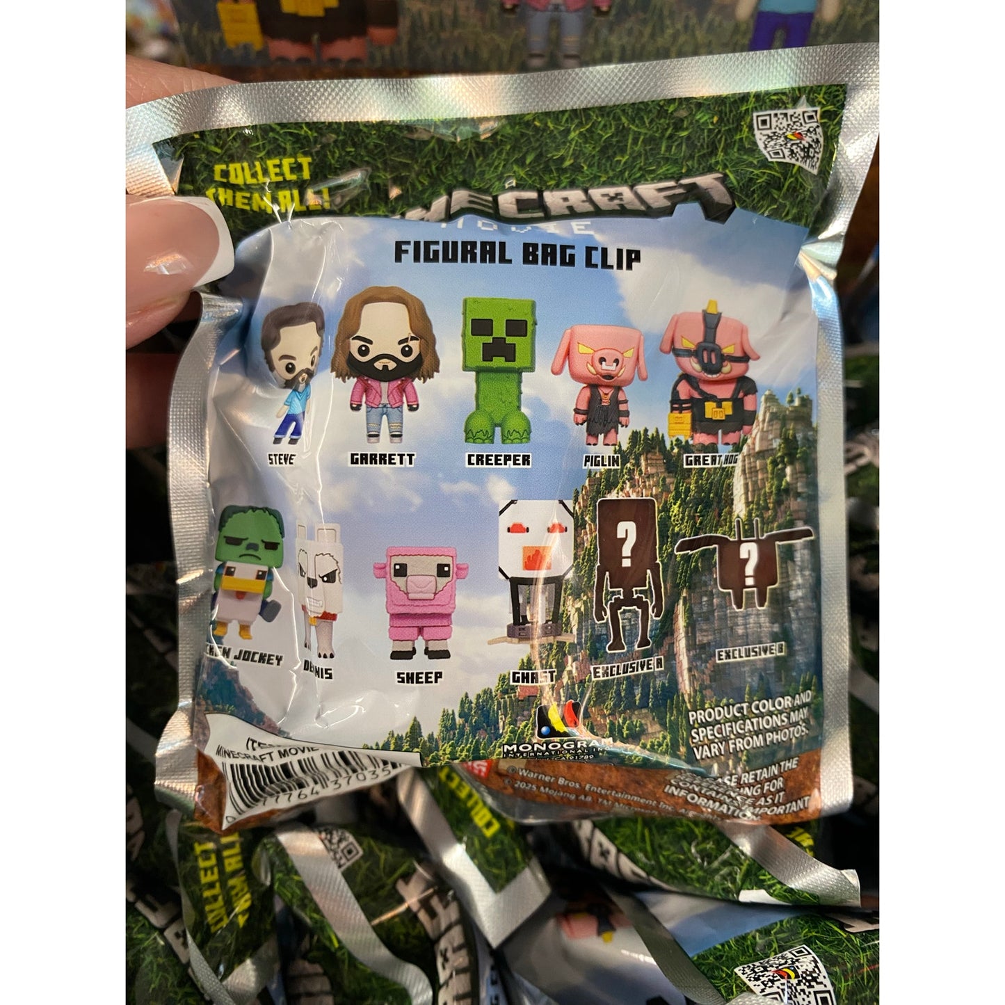 A Minecraft Movie 3D Foam Bag Clip Blind Bag