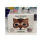 THE CAT Abyssinian Plush Face Drawstring Pouch – Brown Cat