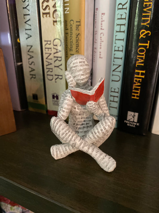 Newspaper Character Reader Shelf Sitter