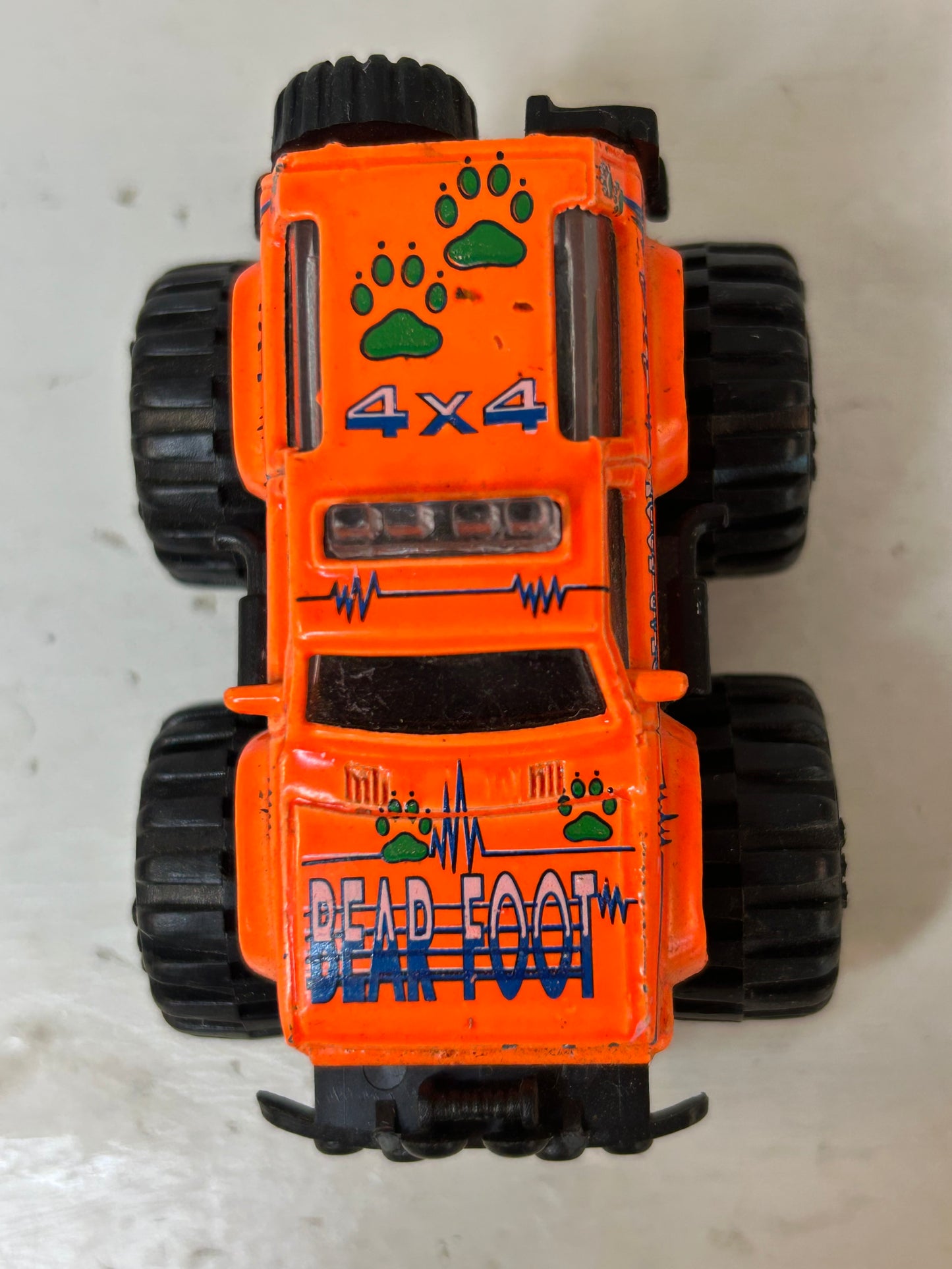 Bear Foot Monster Truck Toy – Orange Off-Road Die-Cast Vehicle