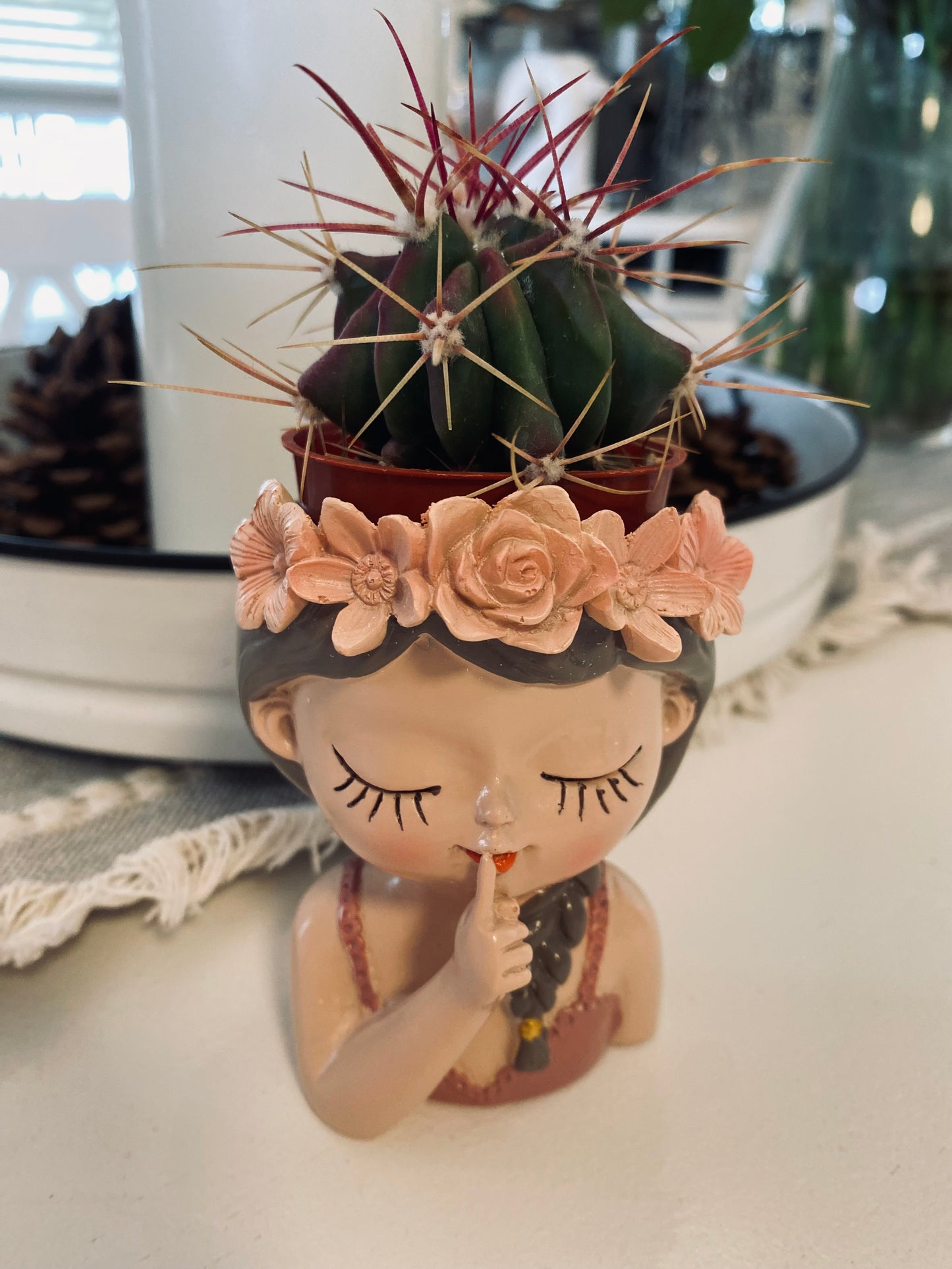 Mini Flower Girl Bust Planter