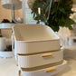 Ribbed 2-Drawer Cosmetic Organizer