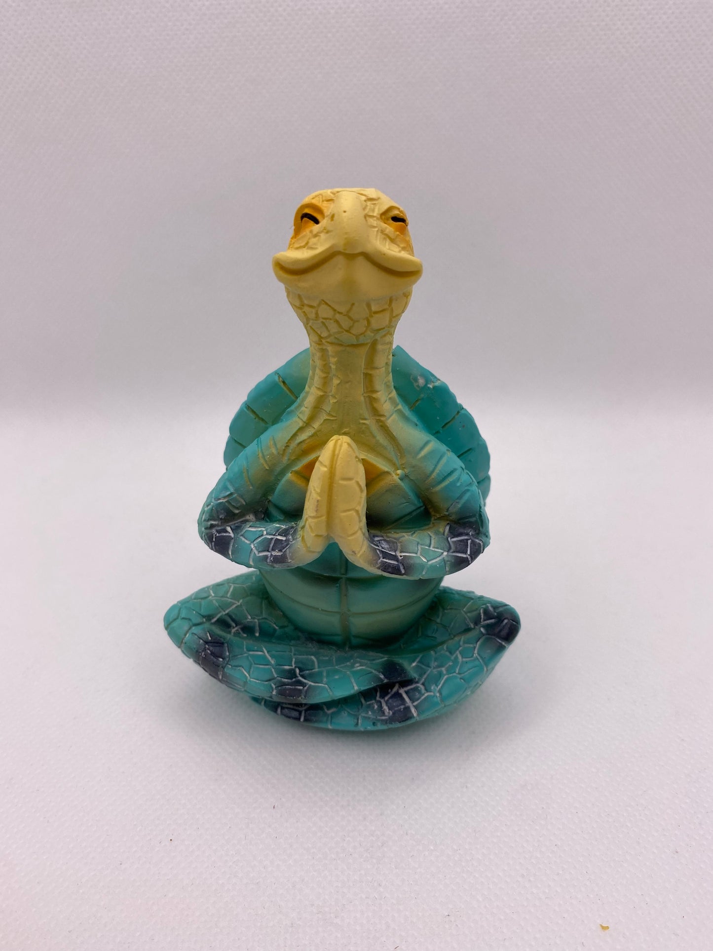 Figura de tortuga sentada meditando