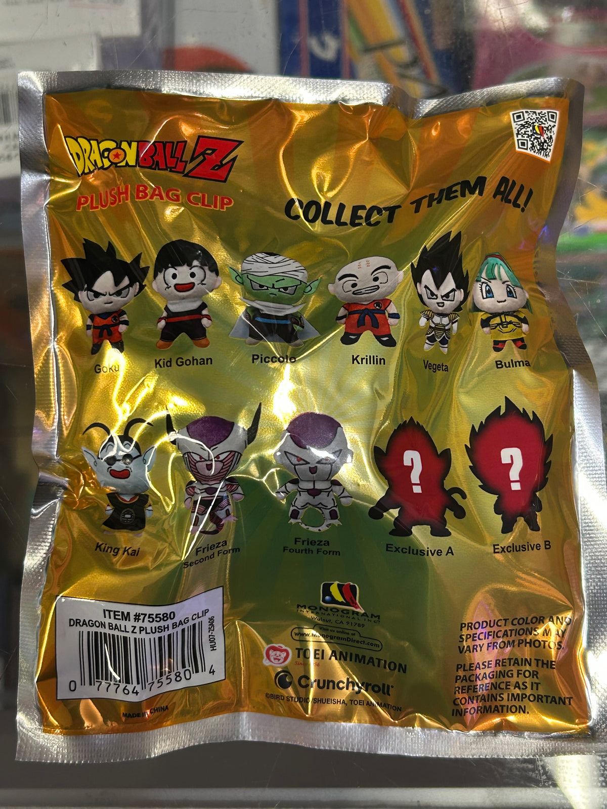 Dragon Ball Z Assorted Character Plush Bag Clips