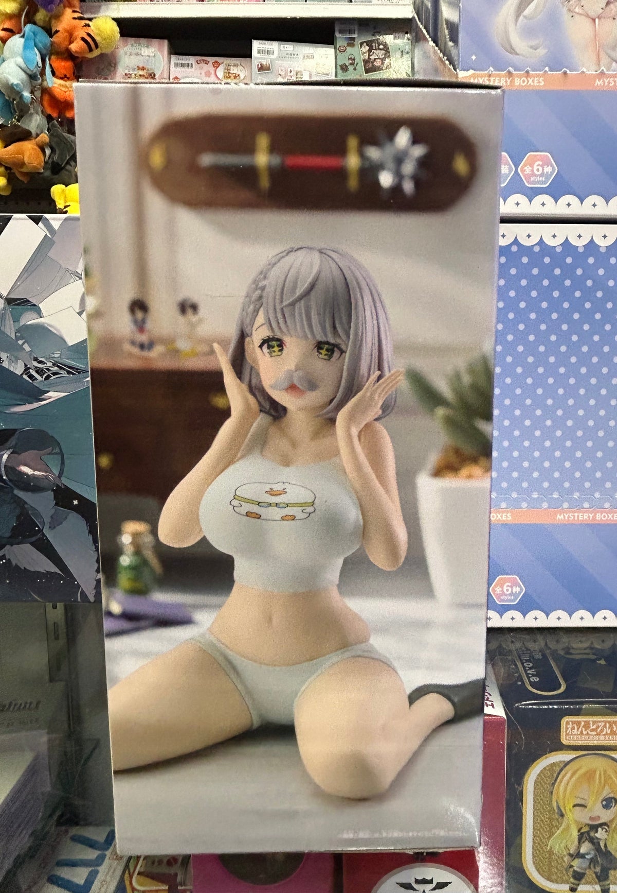 Hololive Shirogane Noel Relax Time Danchou Mustache Ver. Figure – Banpresto