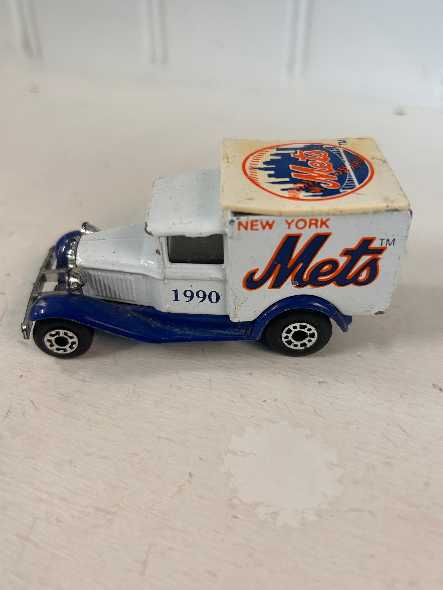 Vintage Matchbox 1990 New York Mets MLB Model A Ford Delivery Truck Diecast Car