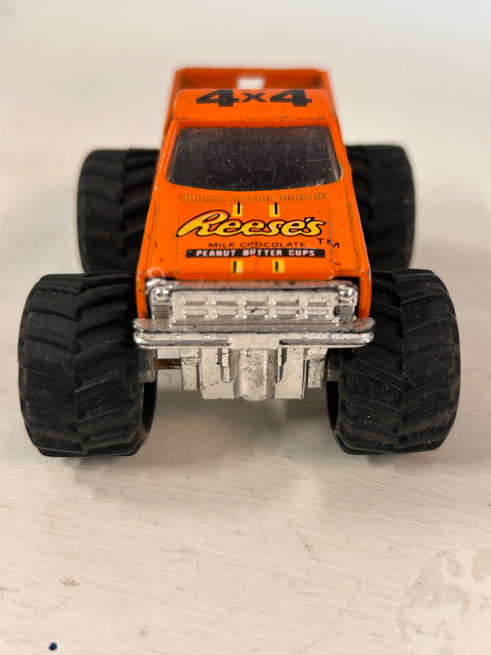 Vintage Hartoy Reese’s 4x4 Monster Truck Die-Cast Toy 1989 Orange Advertising Collectible