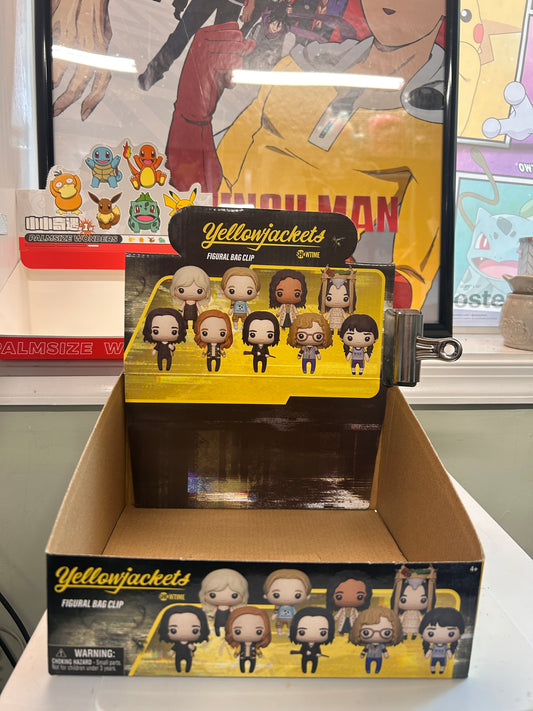 Yellowjackets Figural Bag Clip Display Box
